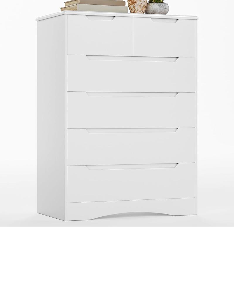 Amazon.com: Gizoon 6 Drawer Dresser, Chest of Drawers with Large